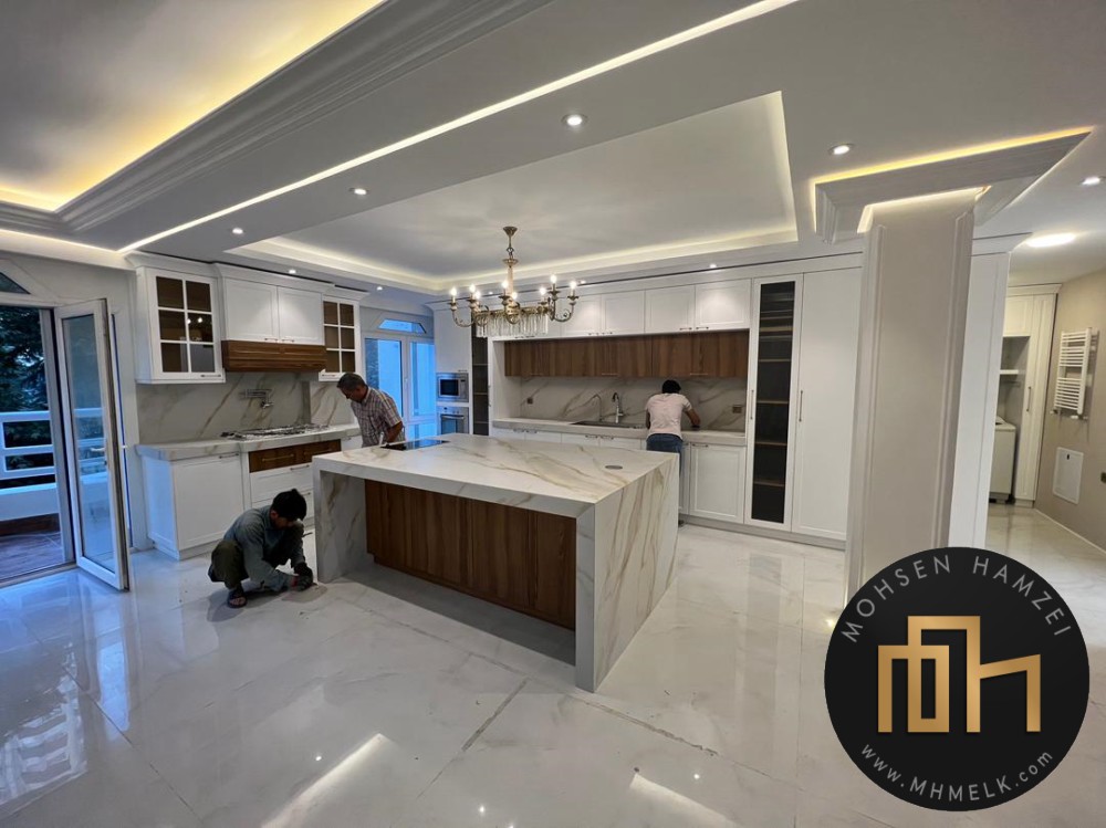 پروژه بازسازی برج‌های فرمانیه | نوسازی واحد ۴۰۰ متری با داکت‌اسپلیت و متریال لوکس